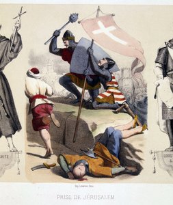 Eroberung Jerusalems während des Ersten Kreuzzugs (1096-99) von French School