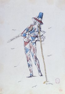 Karikatur, die französische aristokratische Emigranten satirisch darstellt, ca. 1792 von French School