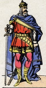 Karolingische Dynastie: Porträt von Eudes oder Odon (ca. 860-898) König der Franken von 888 bis 898. Epinal-Bildgebung aus dem späten 19. Jahrhundert. Private Sammlung. von French School