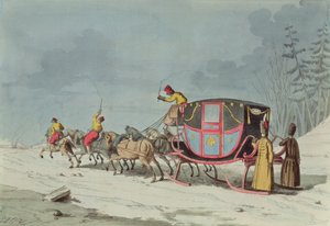 Kutsche auf Schlitten