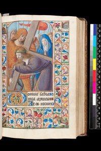 Kreuztragung aus dem Stundenbuch, MS 92 f.57r, Westfrankreich