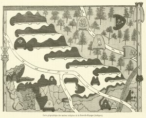Geografische Karte der alten Eingeborenen von Neuspanien, Azteken von French School