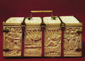 Kästchen mit Szenen aus der Liebesliteratur, 1330er Jahre von French School
