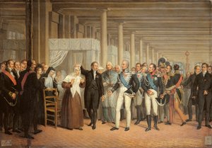 Kataraktoperation durchgeführt von Guillaume Dupuytren (1777-1835) in Anwesenheit von König Charles X (1757-1836) im Hotel Dieu von French School