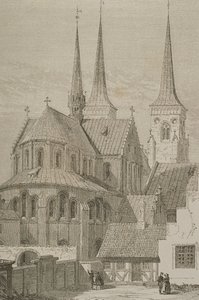 Kathedrale in den 1850er Jahren, Roskilde, Dänemark, aus Le Tour du Monde, veröffentlicht in Paris, 1860er Jahre
