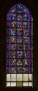 Kathedrale von Chartres, Buntglas: Leben des heiligen Apollinaris und Chor der Engel von French School