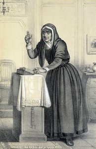 Catherine Théot - in „Galerie historique de la Revolution Française“ von Albert Maurin, Paris 1843