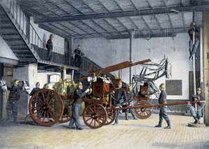 Zentrale Post, Feueralarm - in „Album militaire“ - Feuerwehr von French School
