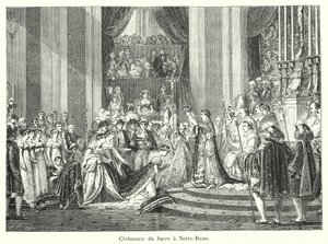 Zeremonie der Krönung in Notre-Dame