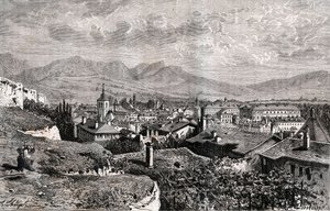 Chambery - Savoie - Gravur in „La France illustree: geography, history, statistical administration“ von V.A. Malt-Brown. 1884 von French School