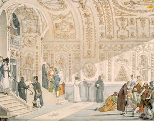 Kapelle der Toten, graviert von Villain, veröffentlicht 1820 von French School