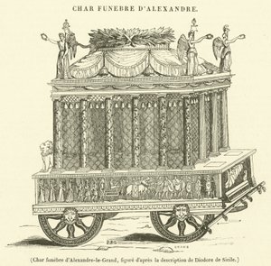 Trauerwagen von Alexander dem Großen von French School