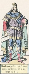 Karl der Große, 24. König von Frankreich, bestieg den Thron 771, gestorben 814