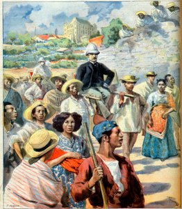 Charles Le Myre de Vilers (1833-1918) in Madagaskar (Versuch der Versöhnung zwischen der Regierung von Tananarive und Frankreich) Illustration aus 