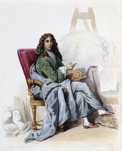 Charles Lebrun (Le Brun) (1619-1690) französischer Maler und Dekorateur - in „Le Plutarque français“, von Mennechet, Paris