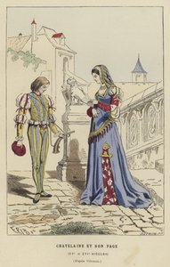 Schlossherrin und ihr Page, 15. oder 16. Jahrhundert