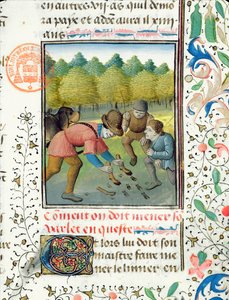 Die Spuren eines Hirsches überprüfen, aus dem Livre de la Chasse von Gaston Phebus de Foix (1331-91)