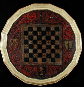 Schachbrett mit vier Wappen, ca. 1400-30 von French School