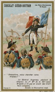 Chocolat Guerin-Boutron Handelskarte, Serie Historische Worte von French School