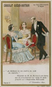 Chocolat Guerin-Boutron Sammelkarte, Historische Wörter Serie von French School