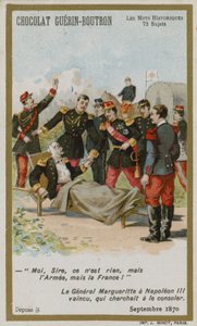 Chocolat Guerin-Boutron Sammelkarte, Historische Wörter Serie von French School