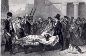 Cholera in Paris, 1832 von French School