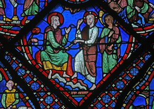 Christus gibt St. Jakobus seinen Stab der Autorität