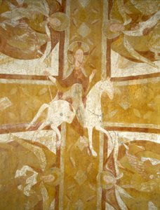 Christus zu Pferd (11. Jahrhundert), Kathedrale von Auxerre, Krypta. von French School