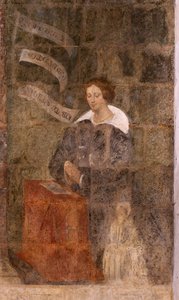 Kirche (Eglise Saint-Jean-Baptiste). Innenraum. Kapelle Saint-Fursy. Wandmalereien. Die Verherrlichung Mariens (Fresko genannt der gute Tod). Anfang 17. Jahrhundert
