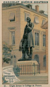 Claude Bernard, Physiologe, 1813-1878, errichtet vor dem College de France von French School