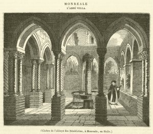 Kreuzgang der Benediktinerabtei in Monreale, Sizilien
