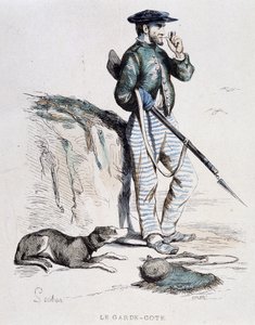 Küstenwache 19. Jahrhundert von Soubon von French School