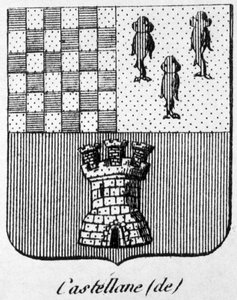 Wappen von Castellane - in „Das allgemeine Wappenbuch des französischen Kaiserreichs“ von Henry Simon