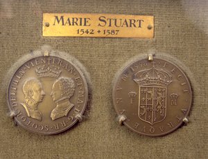 Münze, geprägt nach der Hochzeit von Maria Stuart (1542-87) und Franz II. (1544-60) 1588