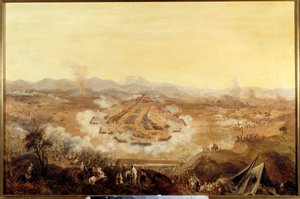 Eroberung Algeriens: Die Schlacht von Isly am 16.08.1844, bei der die Marokkaner Abd el Kader gegen die Franzosen unterstützten. Gemälde der französischen Schule. 1844 Paris, Musée de l
