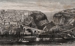 Constantine (Algerien) - Gravur in „La France illustree: geographie, histoire, administration statistique“ von V.A. Malt-Brown. 1884 von French School