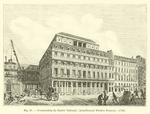 Bau des Nationaltheaters, heute Théâtre Français, 1789