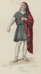 Corneille, Horace, Akt III, Szene VI (farbige Gravur) von French School