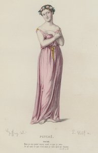 Corneille, Psyche, Akt III, Szene III (farbiger Stich) von French School