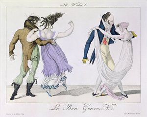Paare tanzen den Walzer, aus Le Bon Genre, ca. 1810