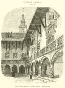Hof der Universität von Krakau von French School