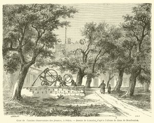 Hof des alten Jesuitenobservatoriums in Peking (Gravur) von French School