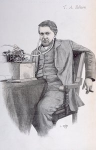 Titelbild von La Revue Illustrée, das Thomas Alva Edison darstellt, 1889