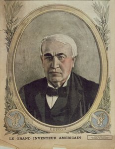 Titelbild von Le Petit Journal, das Thomas Alva Edison darstellt, 1917