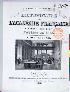 Umschlag des Dictionnaire de l