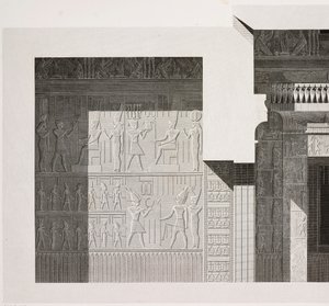 Querschnitt des kleinen südlichen Tempels, Detail, Karnak-Tempelkomplex, Theben, Luxor, Ägypten