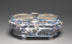 Essig- und Ölständer, hergestellt von Héraud-LeRoy-Manufaktur, ca. 1740