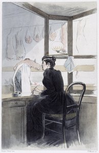 Kassiererin (beim Metzger) - in „Die Frau in Paris“ von Pierre Vidal
