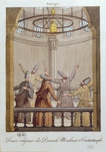 Tanz der Mewlewi-Derwische in Konstantinopel, 1811 von French School