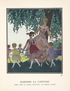 Dansons la Capucine, aus einer Sammlung von Modeplatten von French School